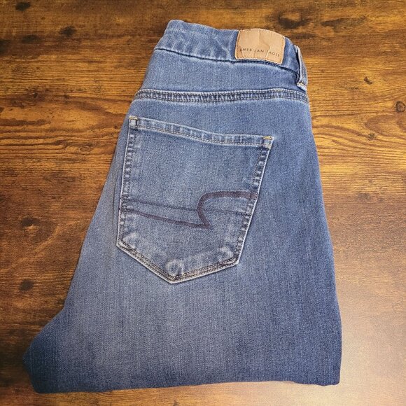 American Eagle Jeans 6 R Dream Jean Hi Rise Curvy Tummy Control Ripped Stretch - Picture 3 of 12